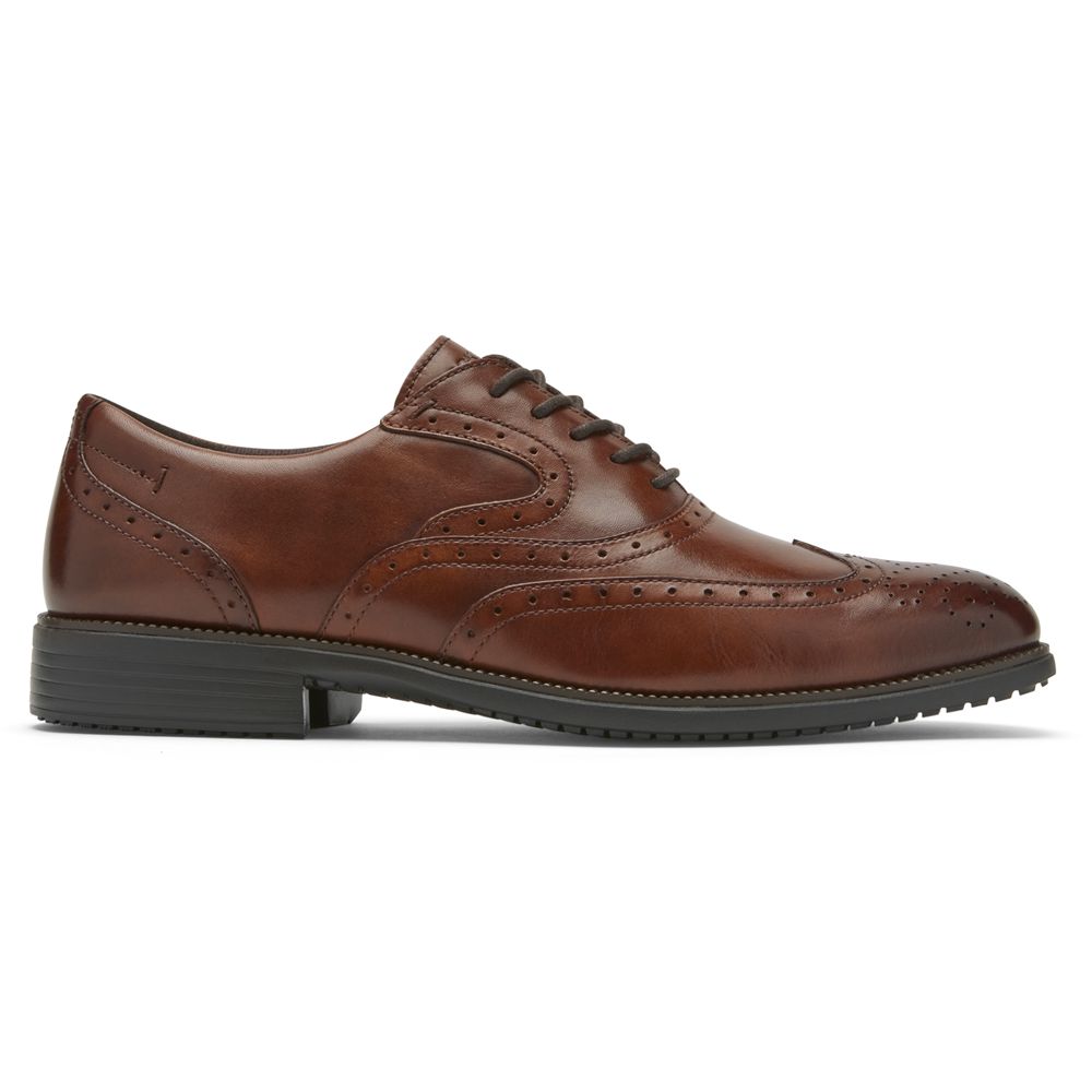 Sapatos Oxford Homem Rockport Total Motion Dressport Wingtip Marrom,Portugal ITPCJ-0953